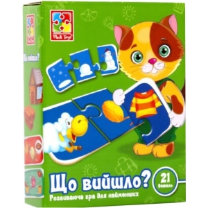 Пазли картонні (3-4 роки) Vladi Toys Що вийшло? (Укр) (VT1804-27)