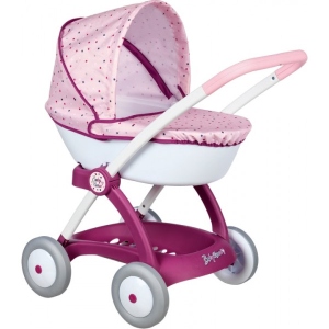 Коляска прогулянкова для ляльки і пупса Smoby Baby Nurse Прованс Модерн люлька з кошиком (254103)