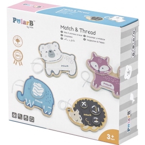 Настільна гра шнурівка (3-4 роки) Viga Toys Звірятка 4 шт. (44044)