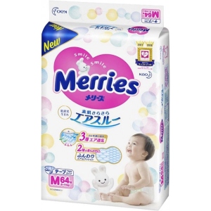 Одноразові підгузки MERRIES Розмір M (6-11 кг), 64 шт. (558430) Київ