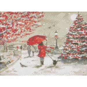 Алмазний живопис Santi Зимова прогулянка 40x50 см (954137)