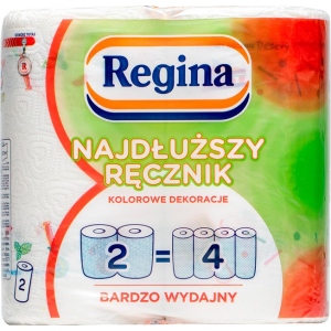 асортимент Рушники паперові Regina з декором 2 шари 90 відривів (8004260489935)