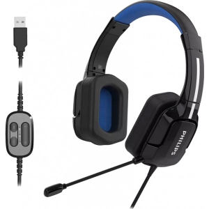 Гарнітура дротова ігрова Philips Gaming 40 мм DIRAC 3D Spatial Sound USB (TAGH401BL/00)