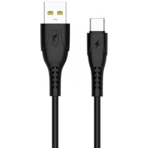 Кабель синхронізації даних SkyDolphin S08T USB - Type-C 1m Black (USB-000563)