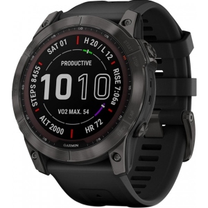 Смарт-годинник Garmin Fenix 7X Sapphire Solar Carbon Gray DLC Titanium with Black Band