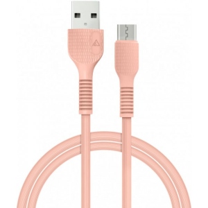 Кабель синхронізації даних ACCLAB USB to Micro USB 1,2m  Peachy (AL-CBCOLOR-M1PH)