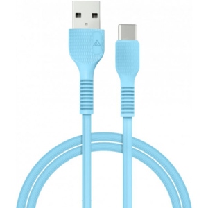 Кабель синхронізації даних ACCLAB USB to Type-C 1,2m Blue (AL-CBCOLOR-T1BL)