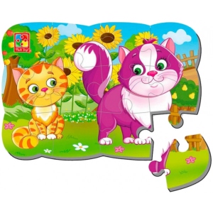 Пазли магнітні (до 2 років) Vladi Toys А5 "Котики" (укр) (VT3205-73)