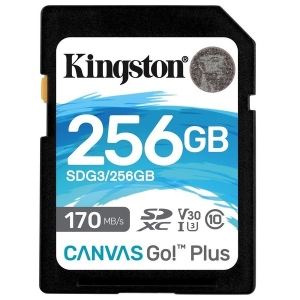 Карта пам'яті Kingston SDXC 256GB Canvas Go+ C10 UHS-I U3 (SDG3/256GB)