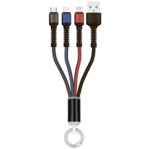 Кабель синхронізації даних Gelius Pro Splitter 3in1 GP-UC130 Black (88320)