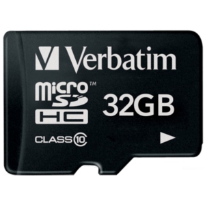 Карта пам'яті Verbatim microSDHC 32Gb Class 10 w/SD adapter (44083)