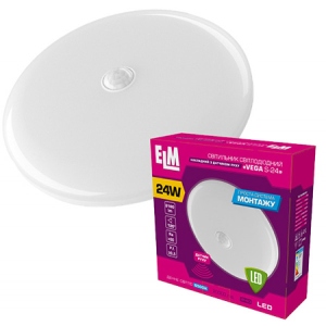 Світлодіодний світильник ELM Vega S 24W 6500К IP40 26-0104