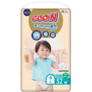 Одноразові підгузки Goo.N Premium Soft на липучках Розмір 4(L) (9-14 кг), 52 шт. (863225)