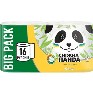 Туалетний папір Сніжна панда Арома 16шт 2 шари