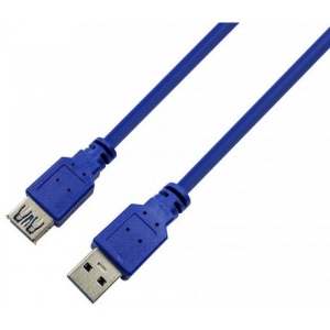 Кабель USB type A - USB type A ProLogix USB 3.0 AM/AF, синій 3 м (PR-USB-P-11-30-3m)