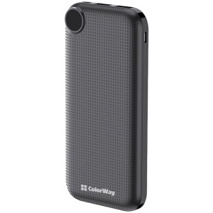 Батарея мобільна Colorway LCD USB QC3.0 + USB-C 10000 mAh Black (CW-PB100LPI3BK-PDD)