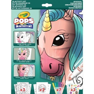 Розмальовки класичні Crayola POPS 3D ''Містичні створіння'' з 7 фломастерами (04-2803)