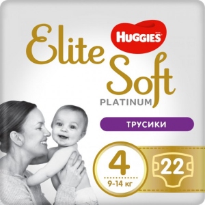 Одноразові підгузки-трусики Huggies EU Elite Soft Platinum Pants Розмір 4, 22 шт. (5029053549187) Європейський товар