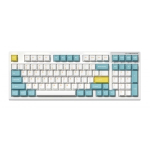 Клавіатура бездротова ігрова FL ESPORTS FL980 V2 Sea Salt Kailh MX Cool Mint Switch South LED Three-Mode (FL980V2-1488)
