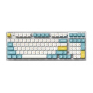 Клавіатура бездротова ігрова FL ESPORTS FL980 V2 White Transparent Sea Salt FSA Kailh Box Blueberry Ice Cream hree-Mod (FL980V2-3914)