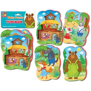 Пазли картонні (до 2 років) Vladi Toys Теремок (рус) (VT1106-64)