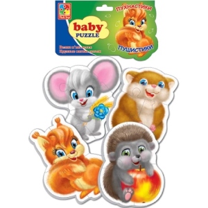 Пазли картонні (до 2 років) Vladi Toys Пухнастиків (укр) (VT1106-89)