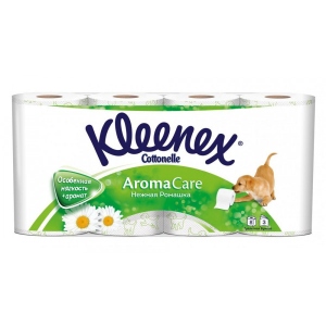 Туалетний папір Kleenex с ароматом Ромашки 8 рулонов (5029053541617) замовити в Україні