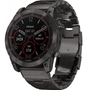 Смарт-годинник Garmin Fenix 7X Sapphire Solar Carbon Gray DLC (010-02541-27)