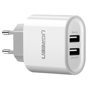 Мережевий зарядний пристрій UGREEN CD104 2xUSB 3.4A Charger White (20384)