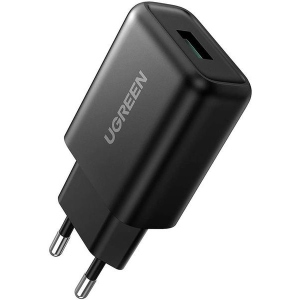 Мережевий зарядний пристрій UGREEN CD122 18W USB QC 3.0 Charger Black (70273)