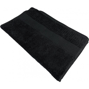 Рушник для обличчя GM Textile чорний махровий зеро твіст з бордюром 50х90
