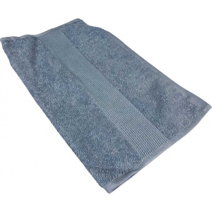 Рушник для обличчя GM Textile синій махровий з бордюром 50х90