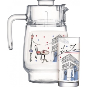Набір для напоїв Luminarc Love France Blue 7 шт. (Q5627)