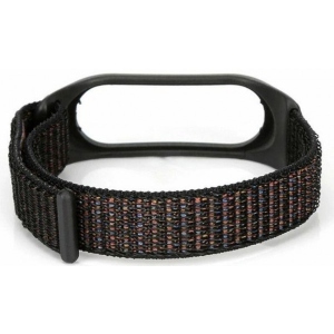 Ремінець для фітнес-браслету BeCover Nylon Style for Xiaomi Mi Smart Band 7 Black (707655)