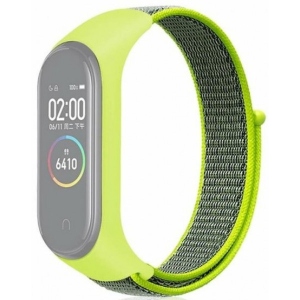 Ремінець для фітнес-браслету BeCover Nylon Style for Xiaomi Mi Smart Band 7 Lime-Gray (707664)