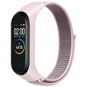 Ремінець для фітнес-браслету BeCover Nylon Style for Xiaomi Mi Smart Band 7 Pink-Gray (707666)