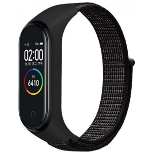 Ремінець для фітнес-браслету BeCover Nylon Style for Xiaomi Mi Smart Band 7 Dark-Black (707658)