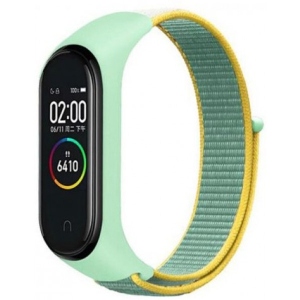 Ремінець для фітнес-браслету BeCover Nylon Style for Xiaomi Mi Smart Band 7 Green-Yellow (707660) в Україні
