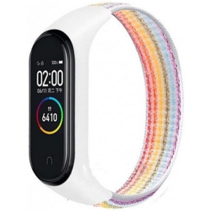 Ремінець для фітнес-браслету BeCover Nylon Style for Xiaomi Mi Smart Band 7 Rainbow (707668) ціна