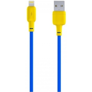 Кабель синхронізації даних Gelius Full Silicon GP-UCN001L Lightning Yellow/Blue (90466)