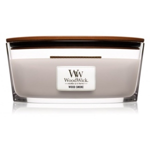 Свічка скло Woodwick Ellipse Wood smoke (Деревний дим) 453г (76075E)