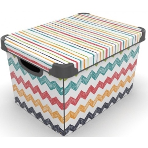 Короб для зберігання Qutu Style Box з/к Colored Zigzag 20 л