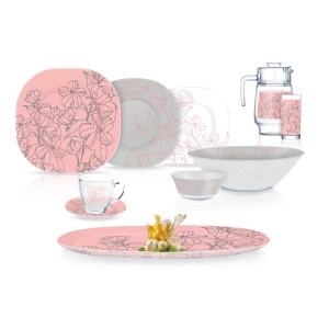 Столовий сервіз Luminarc Carine Annalee Pink 46 пр. (Q5490)