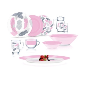 Столовий сервіз Luminarc AMB Tirana Pink 46 пр. (Q9308)