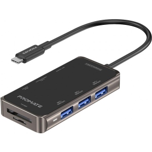 Хаб USB Promate Prrimehub-mini Grey