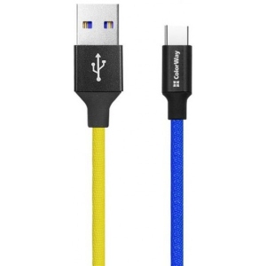 Кабель синхронізації даних Colorway USB-Type-C 1m  (CW-CBUC052-BLY)