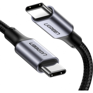 Кабель синхронізації даних UGREEN US316 Type-C - Type-C 100W 5A Cable Alum. 2 м Black (70429)