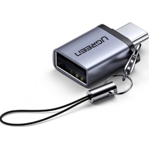 Перехідник UGREEN US270 OTG Adapter Type-C 3.1 M - USB 3.0 F Alum. Gray (50283)