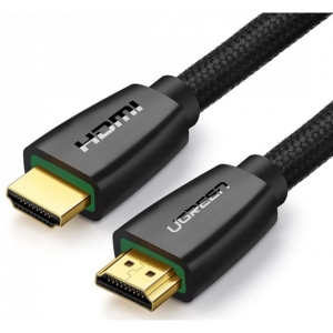 Кабель HDMI UGREEN HD118 HDMI to HDMI 1.5 m v2.0 UltraHD 4K-3D Braided Black (40409)