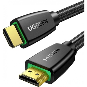 Кабель HDMI UGREEN HD118 HDMI to HDMI 1 m v2.0 UltraHD 4K-3D Braided Black (40408)